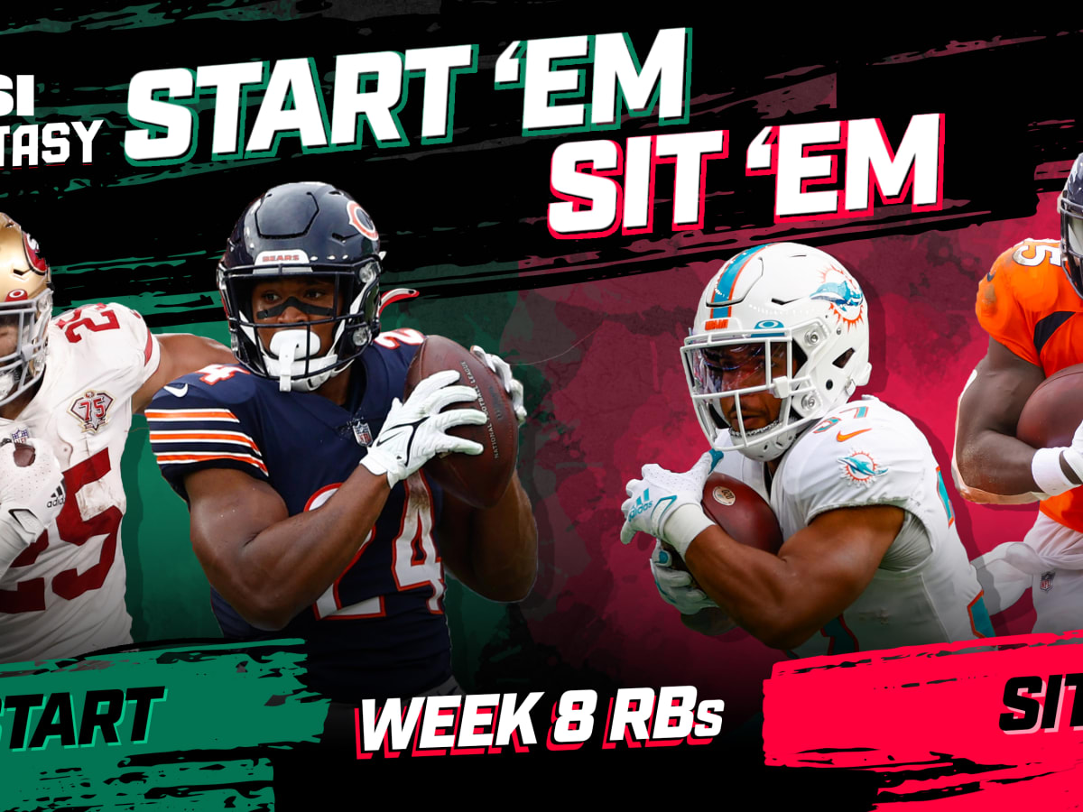 Start 'Em, Sit 'Em Week 8: Advice for Unfavorable Fantasy Football Matchups, News, Scores, Highlights, Stats, and Rumors