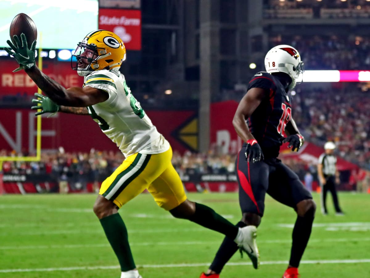 Green Bay, Wisconsin. November 14, 2021: Green Bay Packers cornerback Rasul  Douglas (29) celebrates his tackle during the NFL football game between the  Seattle Seahawks and the Green Bay Packers at Lambeau