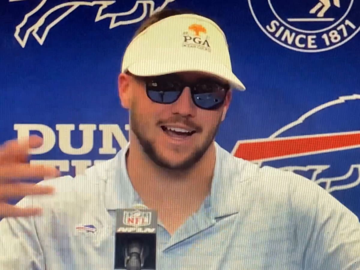 Josh Allen wears Phil Mickelson costume and then tees off on Dolphins