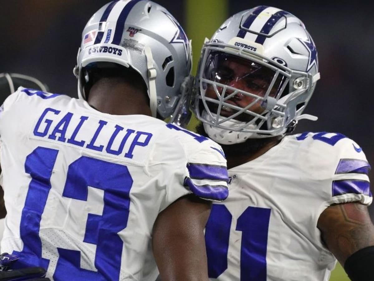 Cowboys WR Michael Gallup is using a Schutt Air XP Q11 with a titanium EGOP  facemask, 60% Oakley visor and a SportStar Victory XD…