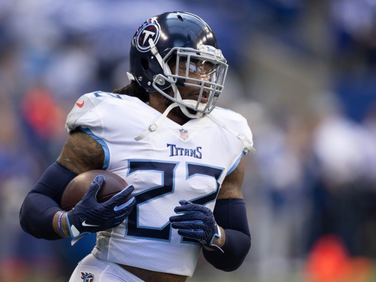 Tennessee Titans running back Derrick Henry warms up at the NFL football  team's practice facility, June 14, 2022, in Nashville, Tenn. The Titans are  trying to repeat their success as the AFC's