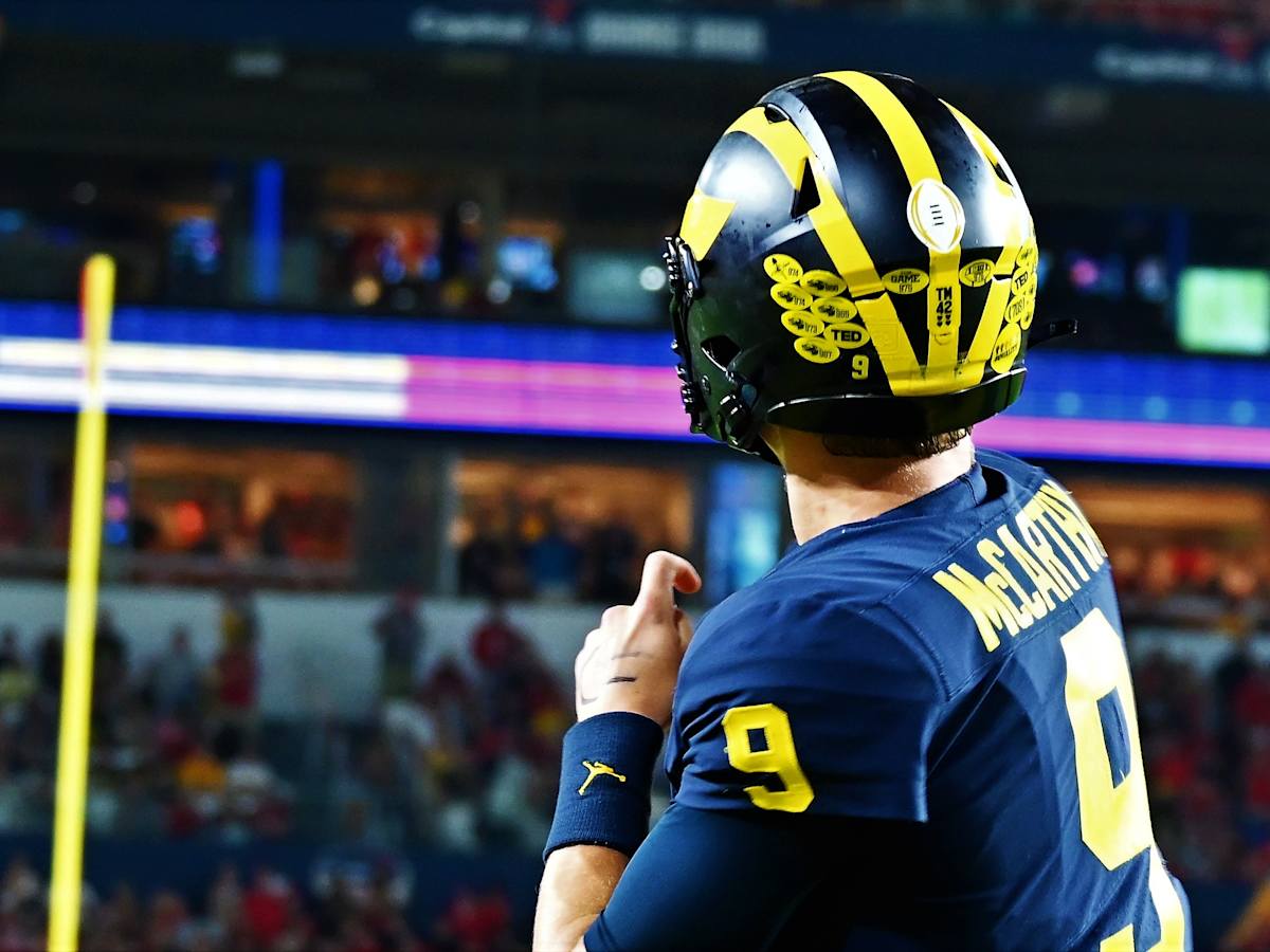 Michigan QB J.J. McCarthy continues to climb 2024 NFL mock drafts through  four weeks - Sports Illustrated Michigan Wolverines News, Analysis and More