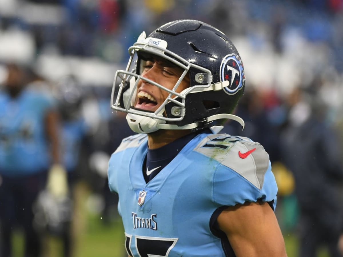 Tennessee Titans wide receiver Nick Westbrook-Ikhine (15) plays against the  Las Vegas Raiders during an NFL football game Sunday, Sept. 25, 2022, in  Nashville, Tenn. (AP Photo/John Amis Stock Photo - Alamy