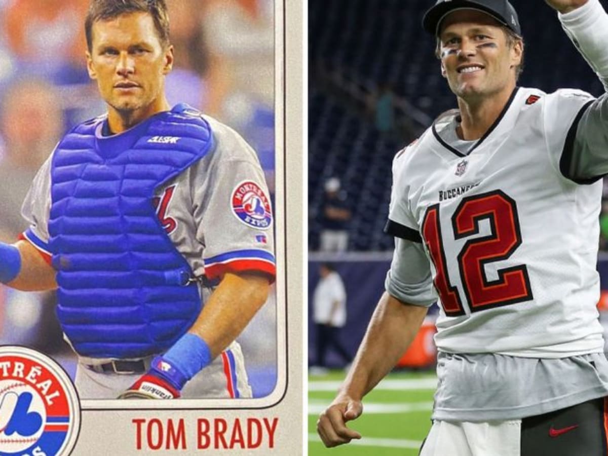 Tom Brady 1995 MLB Draft Promo Montreal Expos Patriots HOF RC -  Sweden