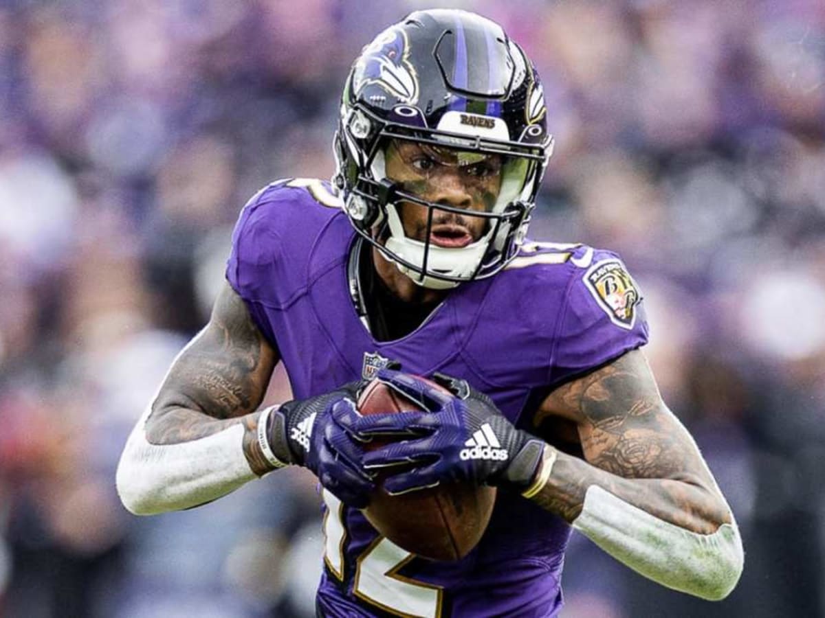 Baltimore Ravens wide receiver Rashod Bateman (7) walks off the field  following an NFL football game against the New England Patriots, Sunday,  Sep. 25, 2022, in Foxborough, Mass. (AP Photo/Stew Milne Stock