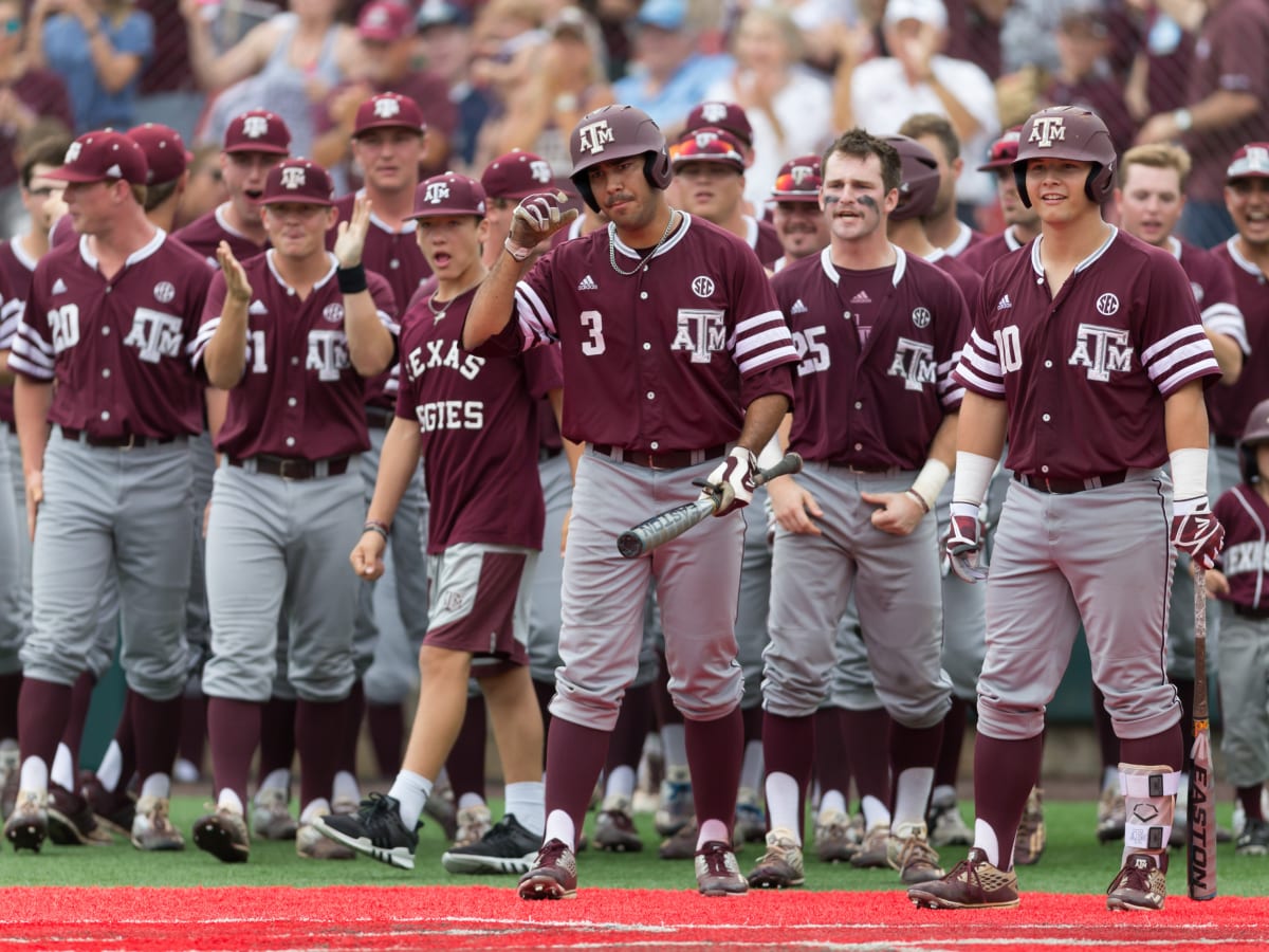 SEC Baseball on X: Texas A&M has a maroon pinstripe that's pretty out  there. No need to tweak anything here, Aggies already have an elite  pinstripe in the inverted colors featuring a