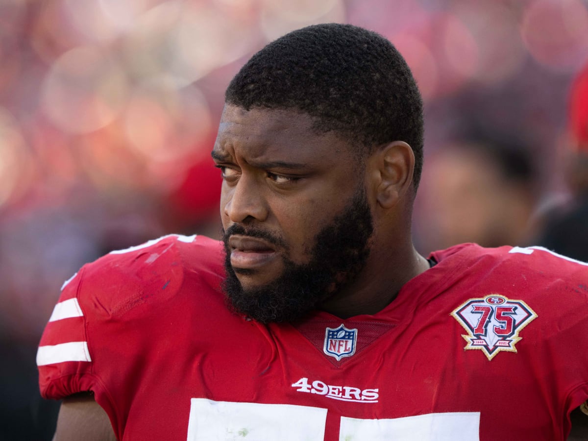 San Francisco 49ers guard Laken Tomlinson (75) celebrates a 26-23 win over  the Cincinnati Bengals after an NFL football game, Sunday, Dec. 12, 2021,  in Cincinnati. (AP Photo/Emilee Chinn Stock Photo - Alamy