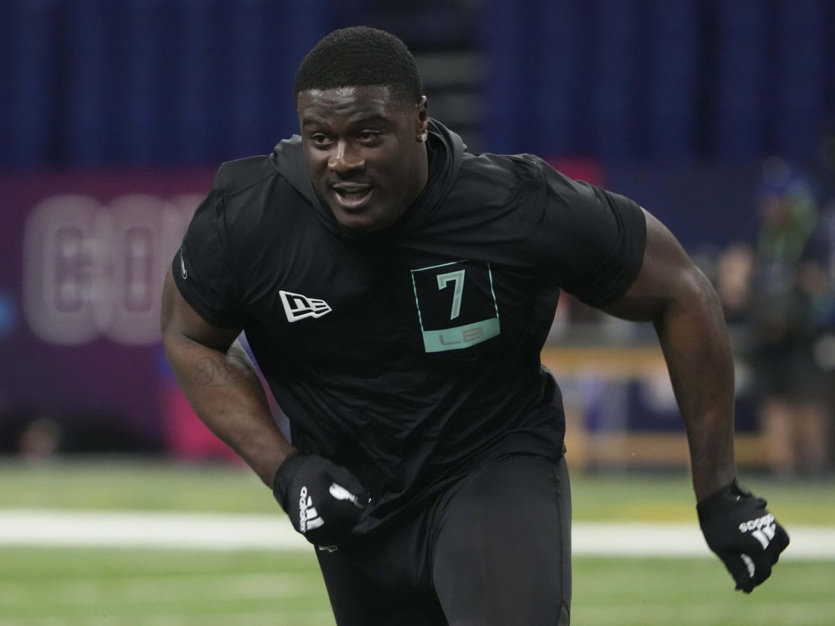 Arizona State linebacker Darien Butler runs a drill at the NFL