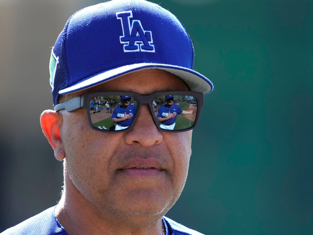 Los Angeles, United States. 05th Apr, 2022. Los Angeles Dodgers manager  Dave Roberts is fired up in the dugout before a MLB spring training  baseball game against the Los Angeles Angels, Tuesday