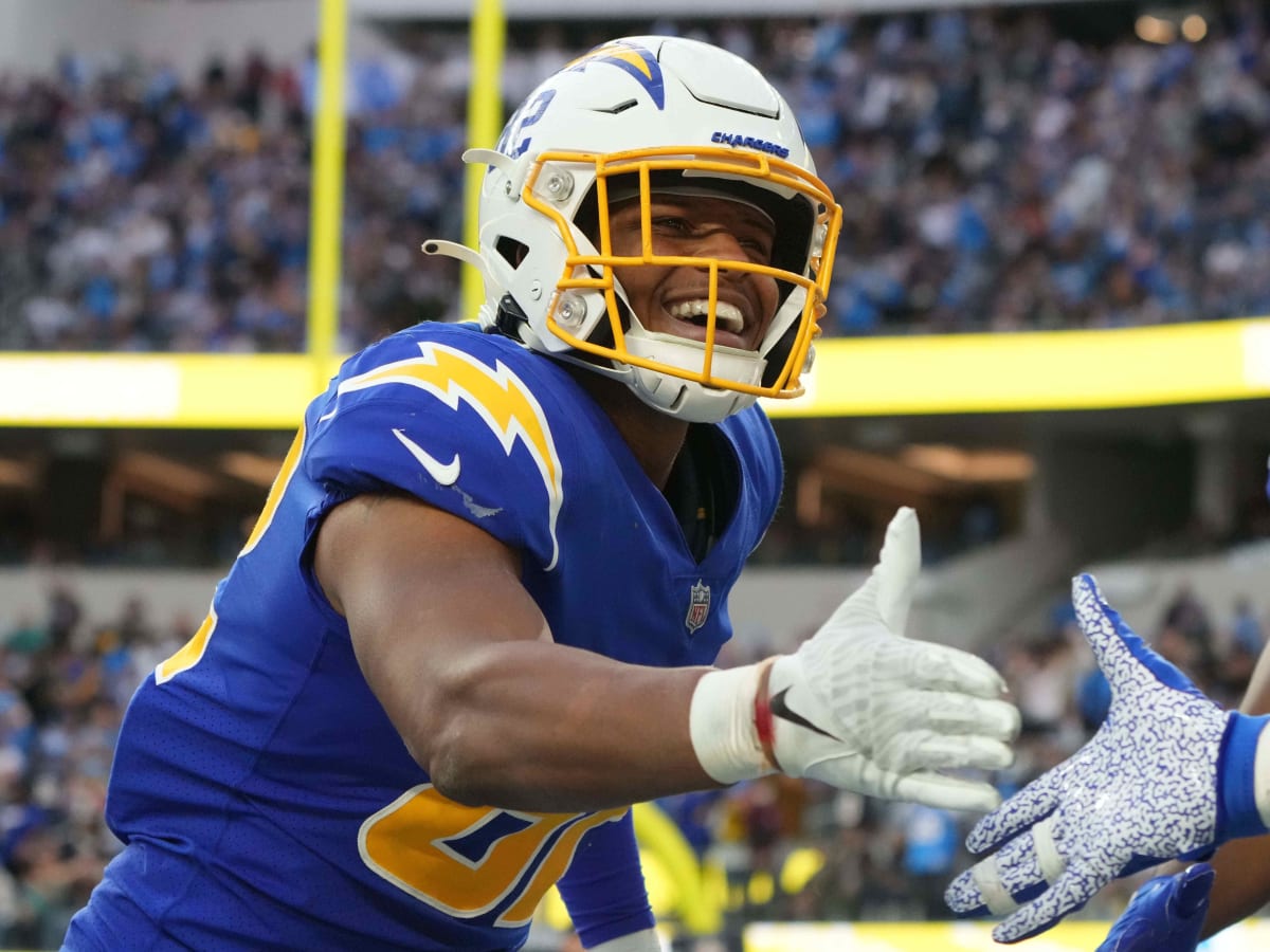 Los Angeles Chargers tight end Stephen Anderson before an NFL football game  against the Pittsburgh Steelers, Sunday, Nov. 21, 2021, in Inglewood,  Calif. (AP Photo/Ashley Landis Stock Photo - Alamy