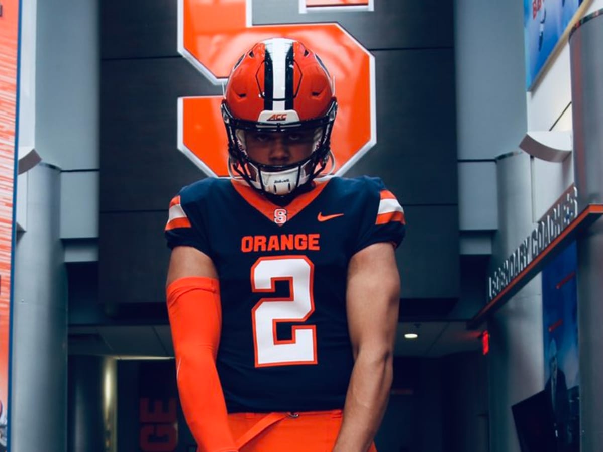 orange and blue football jersey