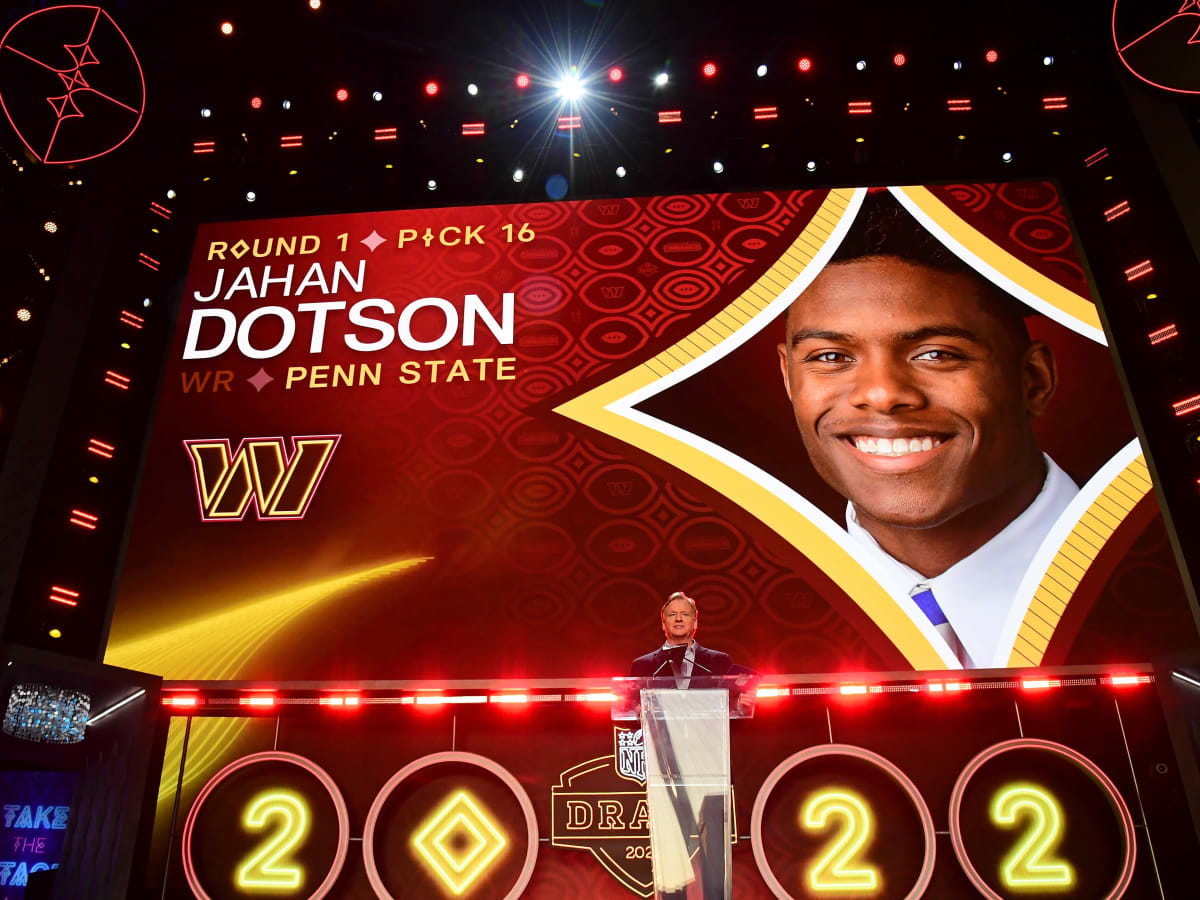 Did Washington Commanders Make 'Questionable' Decision to Draft WR Jahan  Dotson? - Sports Illustrated Washington Football News, Analysis and More