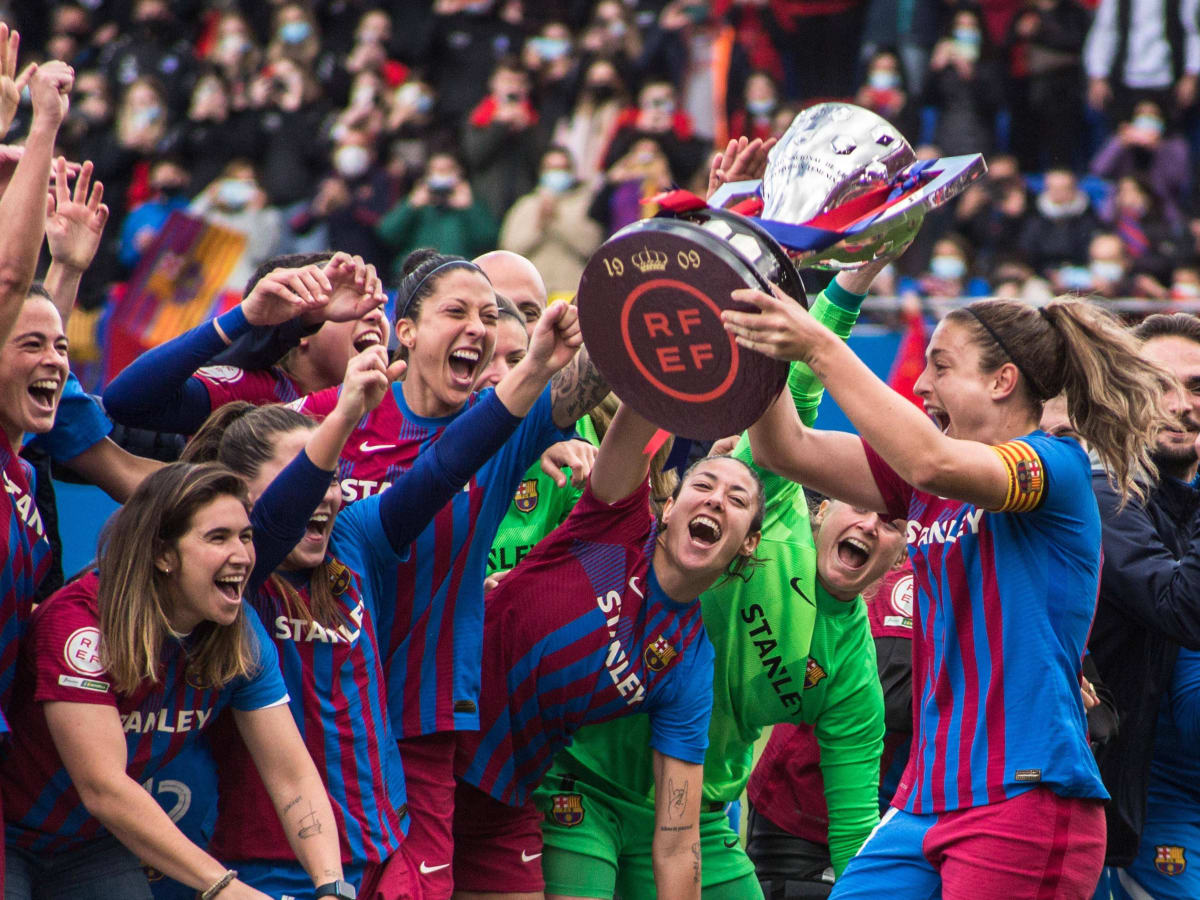 Barcelona, Italy. 29th Mar, 2023. FC Barcelona Femeni line up during a  Woman's Champions League match between FC Barcelona Femani and AS Roma Fem  at Spotify Camp Nou, in Barcelona, Spain on