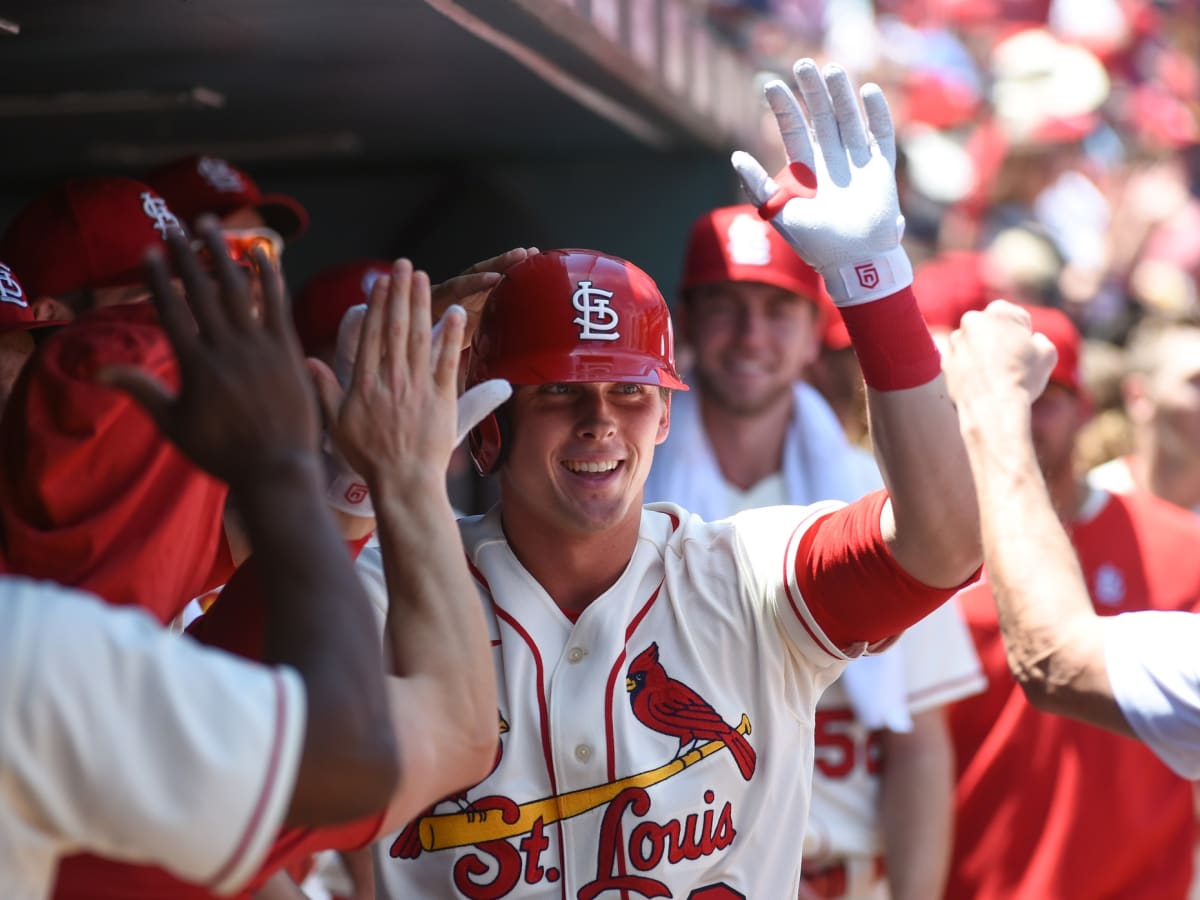 St. Louis, United States. 19th Jan, 2020. St. Louis Cardinals power  hitting, third base prospect Nolan Gorman, talks with reporters at the St.  Louis Cardinals Winter Warm-Up in St. Louis on Sunday