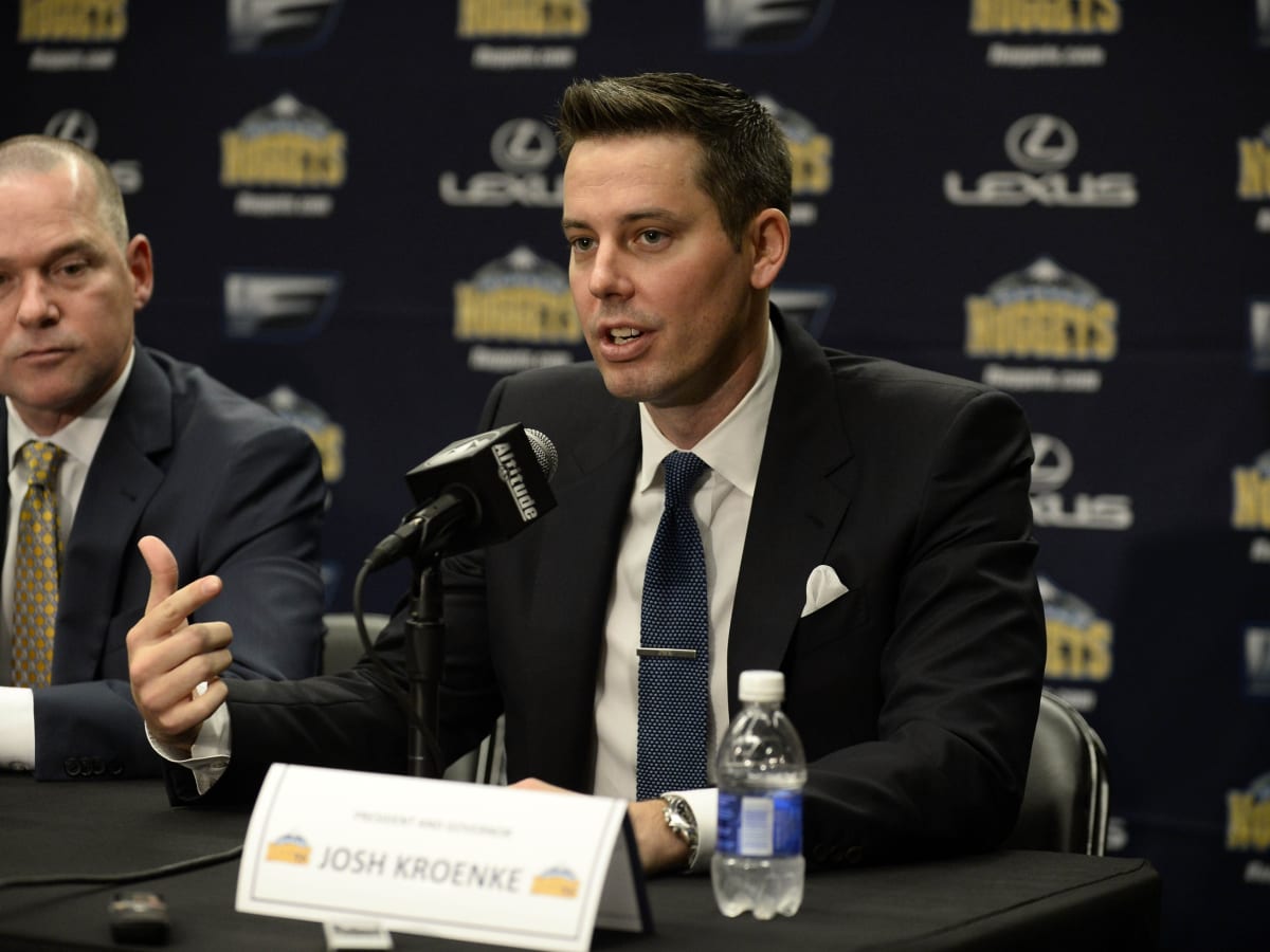 Denver Nuggets President Josh Kroenke addresses the Altitude