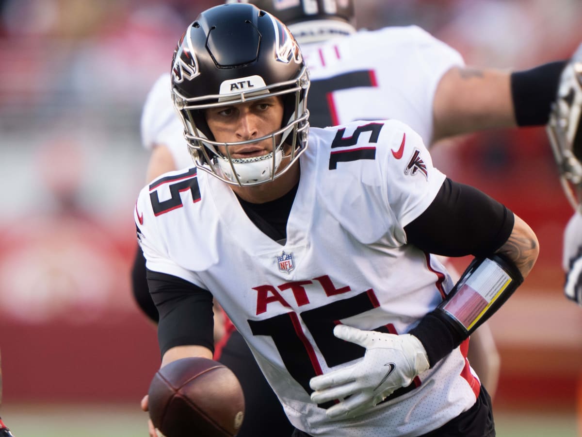 Atlanta Falcons quarterback Feleipe Franks #15 in action during