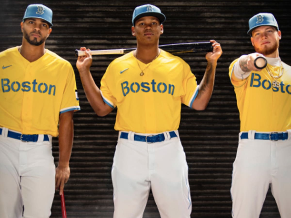 Red Sox unveil new yellow alternate uniforms as Boston Marathon