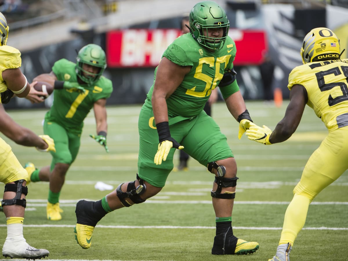 Oregon left tackle Tyrell Crosby drafted No. 153 overall by the