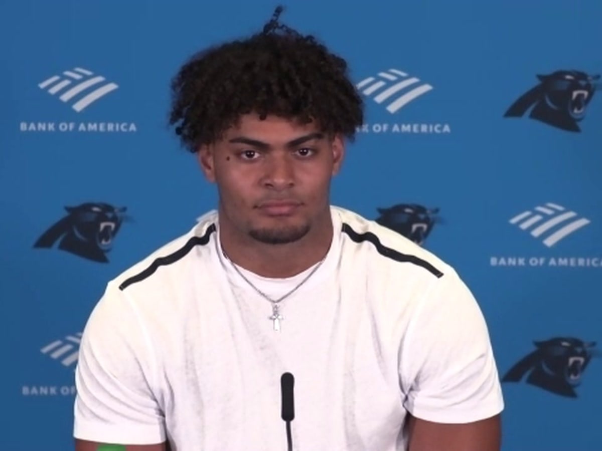 Troy Pride Jr. #25 of the Carolina Panthers drops into coverage