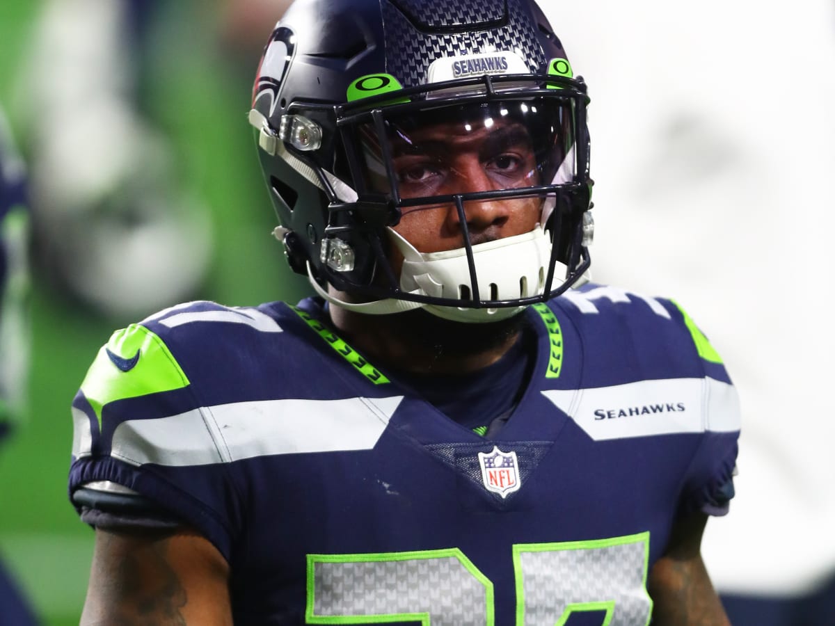 Seattle Seahawks free safety Quandre Diggs adjusts his helmet