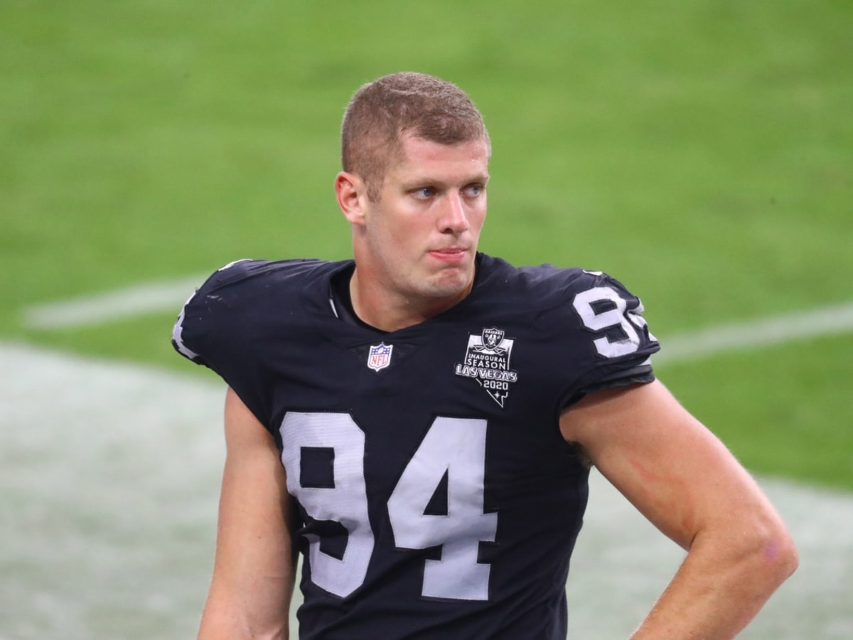 Carl Nassib Las Vegas Raiders Sign Bobblehead FOCO