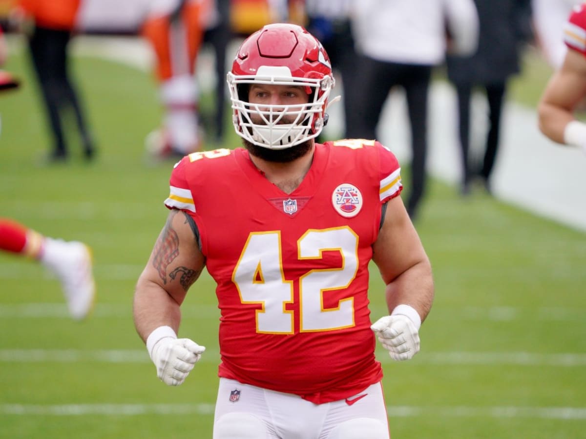 Kansas City Chiefs players celebrate after Anthony Sherman recovered a  fumble on a punt return by the Buffalo Bills during the second half of an  NFL football game, Sunday, Nov. 9, 2014