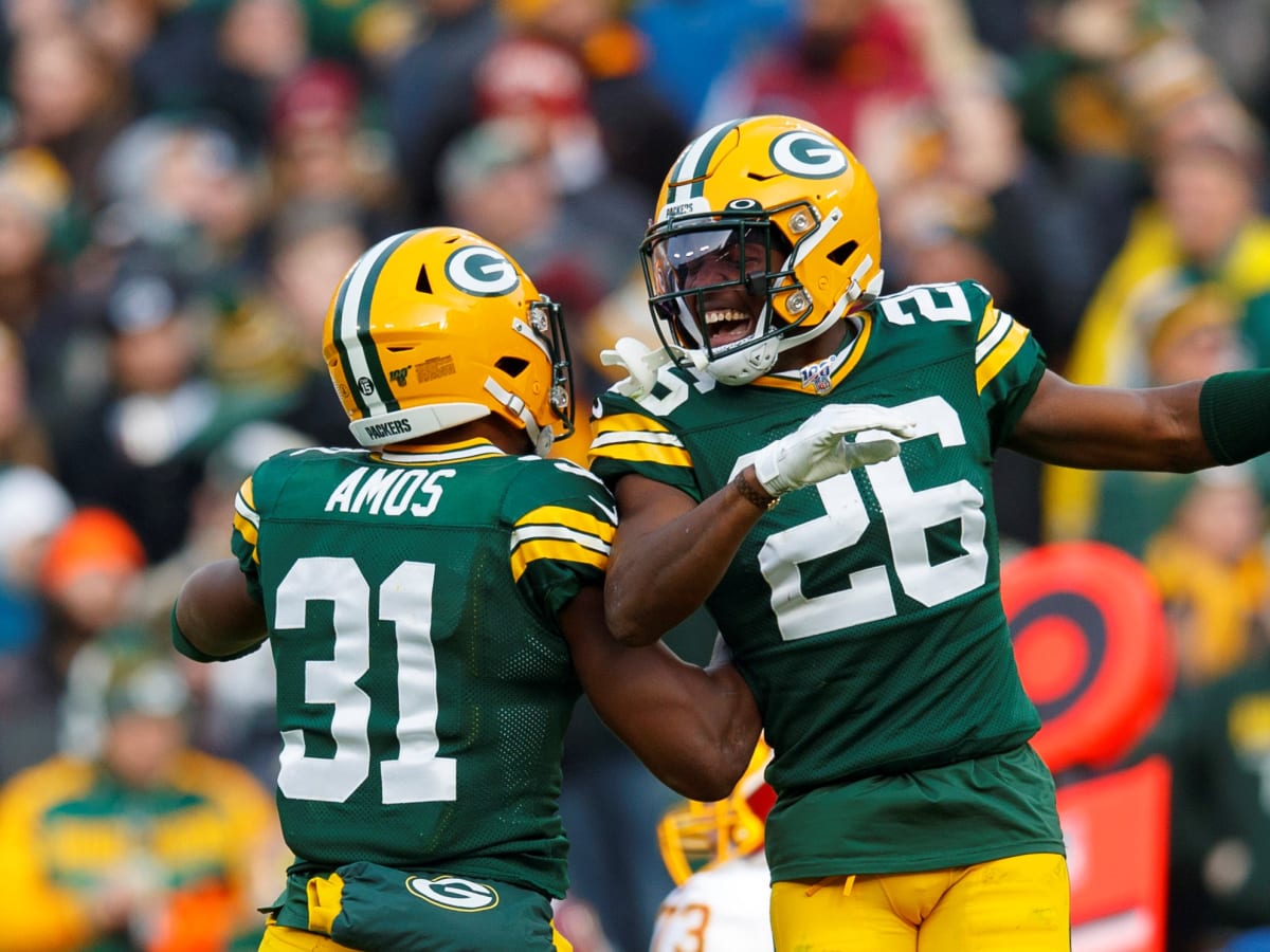 Green Bay Packers safety Adrian Amos (31) runs on the field during