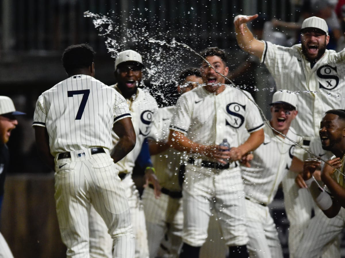 Tim Anderson Chicago White Sox Unsigned Field of Dreams Winning Walk Off Two-Run Home Run Photograph