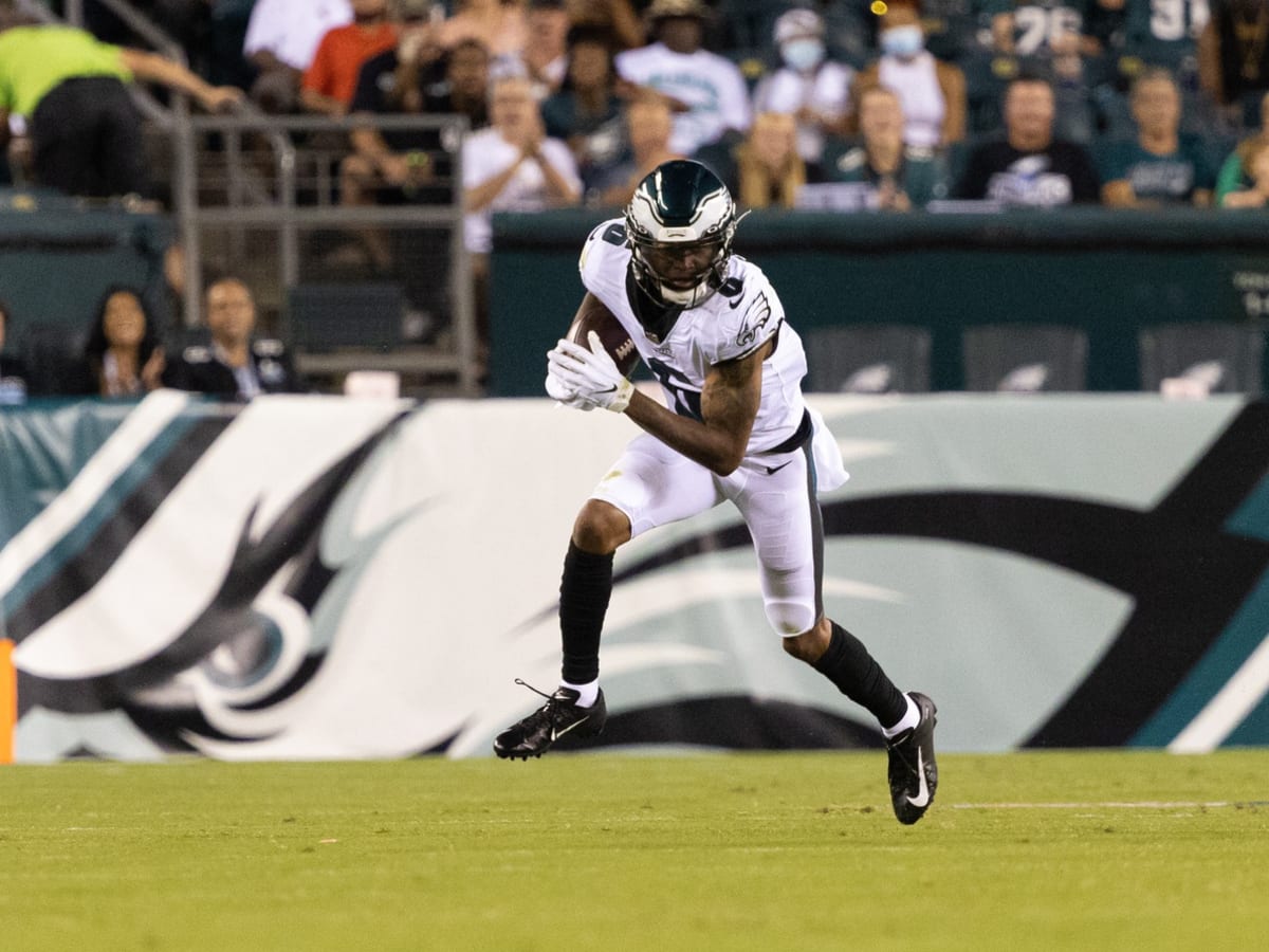 Philadelphia Eagles' DeVonta Smith in action during an NFL football game,  Sunday, Jan. 8, 2023, in Philadelphia. (AP Photo/Matt Rourke Stock Photo -  Alamy