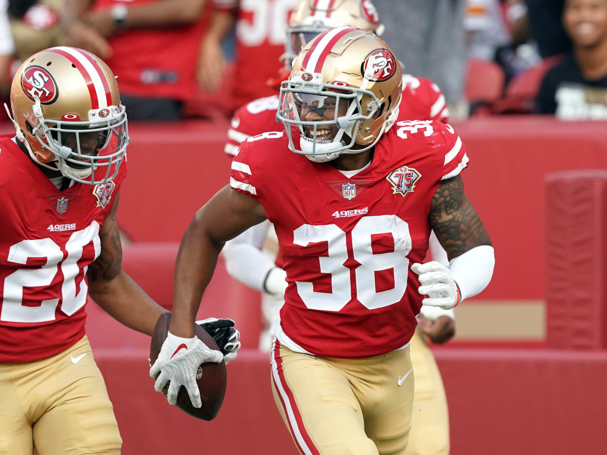 San Francisco 49ers' Deommodore Lenoir takes part in drills during