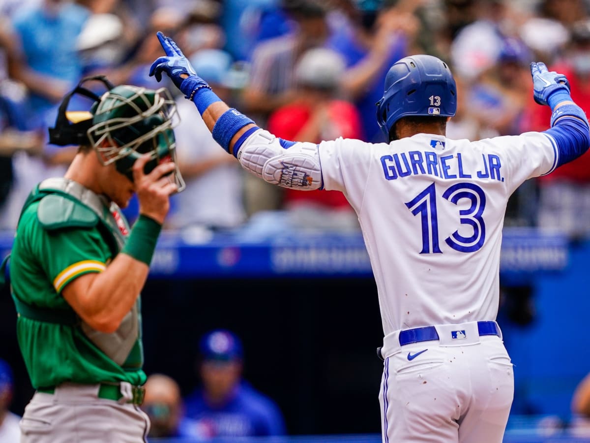 A Mother's Day message is displayed on the sleeve of Toronto Blue Jays  second baseman Marcus Semien before a baseball game against the Houston  Astros, Sunday, May 9, 2021, in Houston. (AP