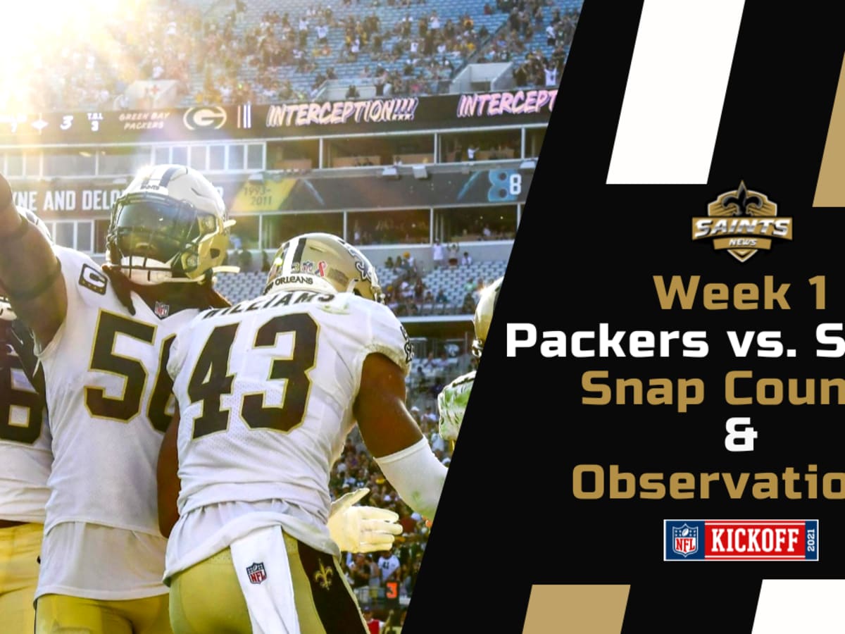 Week 1 New Orleans Saints Snap Counts and Observations - Sports