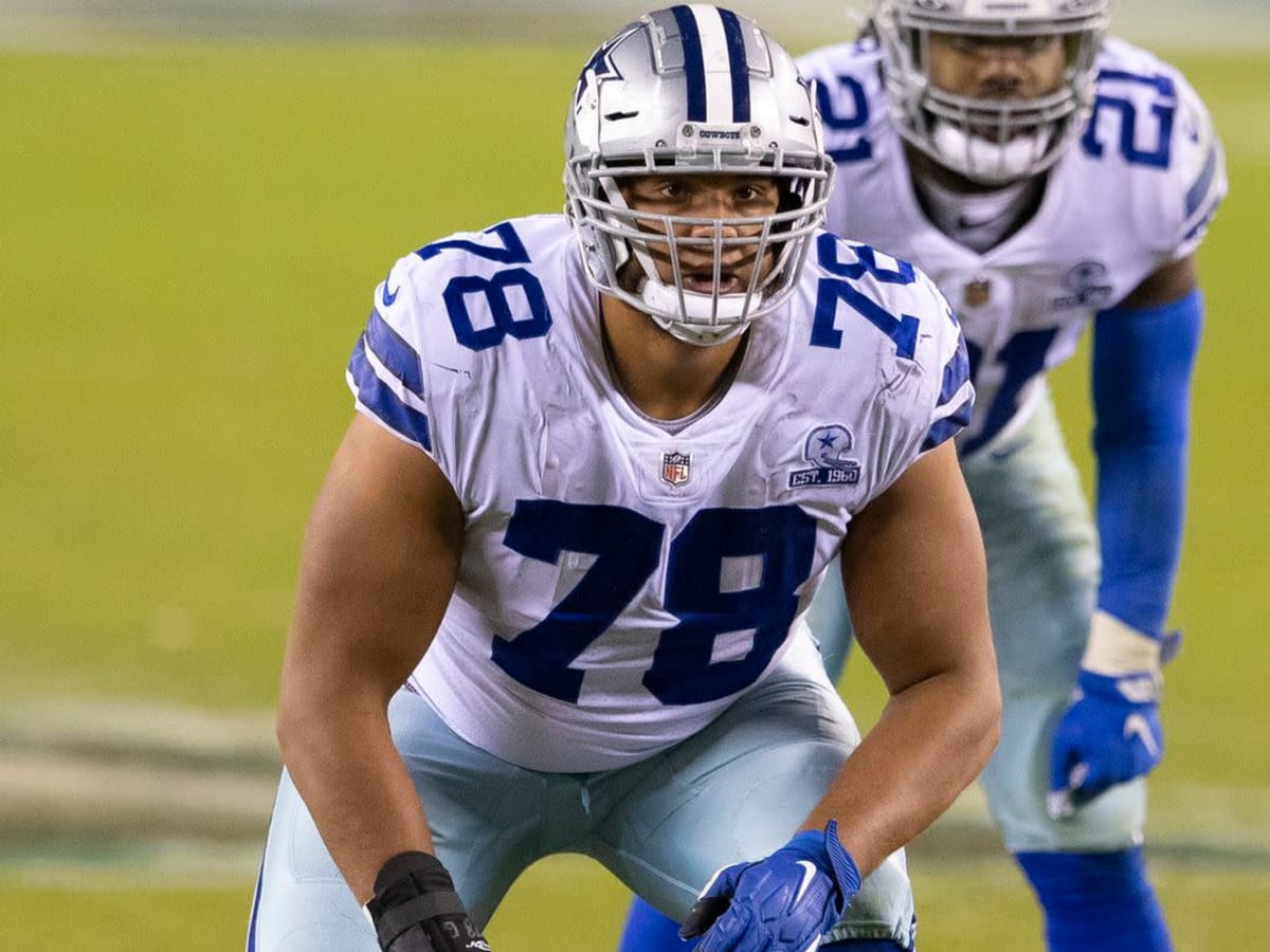 Dallas Cowboys offensive lineman Terence Steele (78) and Zack