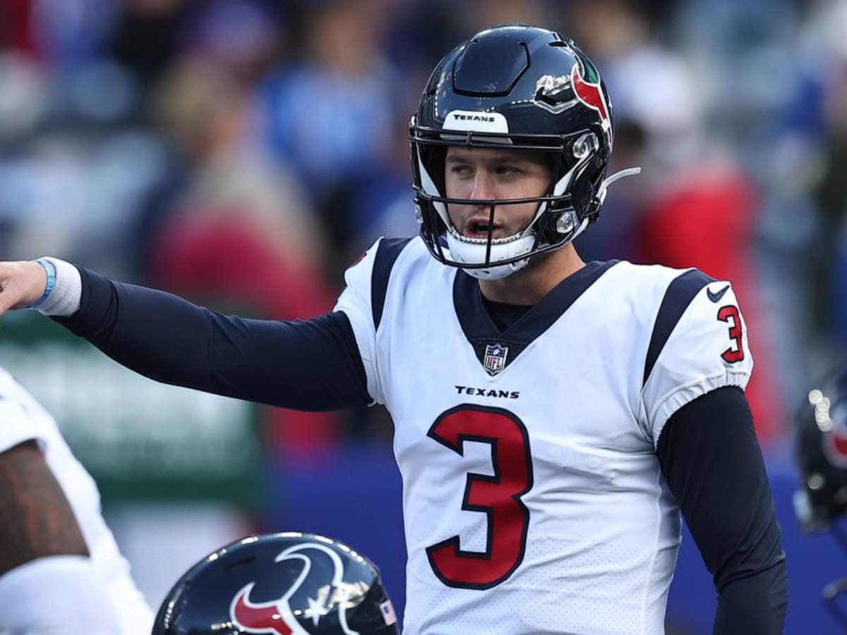 Houston Texans quarterback Kyle Allen passes during the first half of an  NFL football game between the Cleveland Browns and Houston Texans in Houston,  Sunday, Dec. 4, 2022,. (AP Photo/Eric Christian Smith