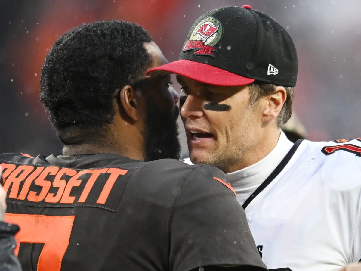 Cleveland Browns quarterback Jacoby Brissett (7) stands on the field during  an NFL football game against the Tampa Bay Buccaneers, Sunday, Nov. 27,  2022, in Cleveland. (AP Photo/Kirk Irwin Stock Photo - Alamy