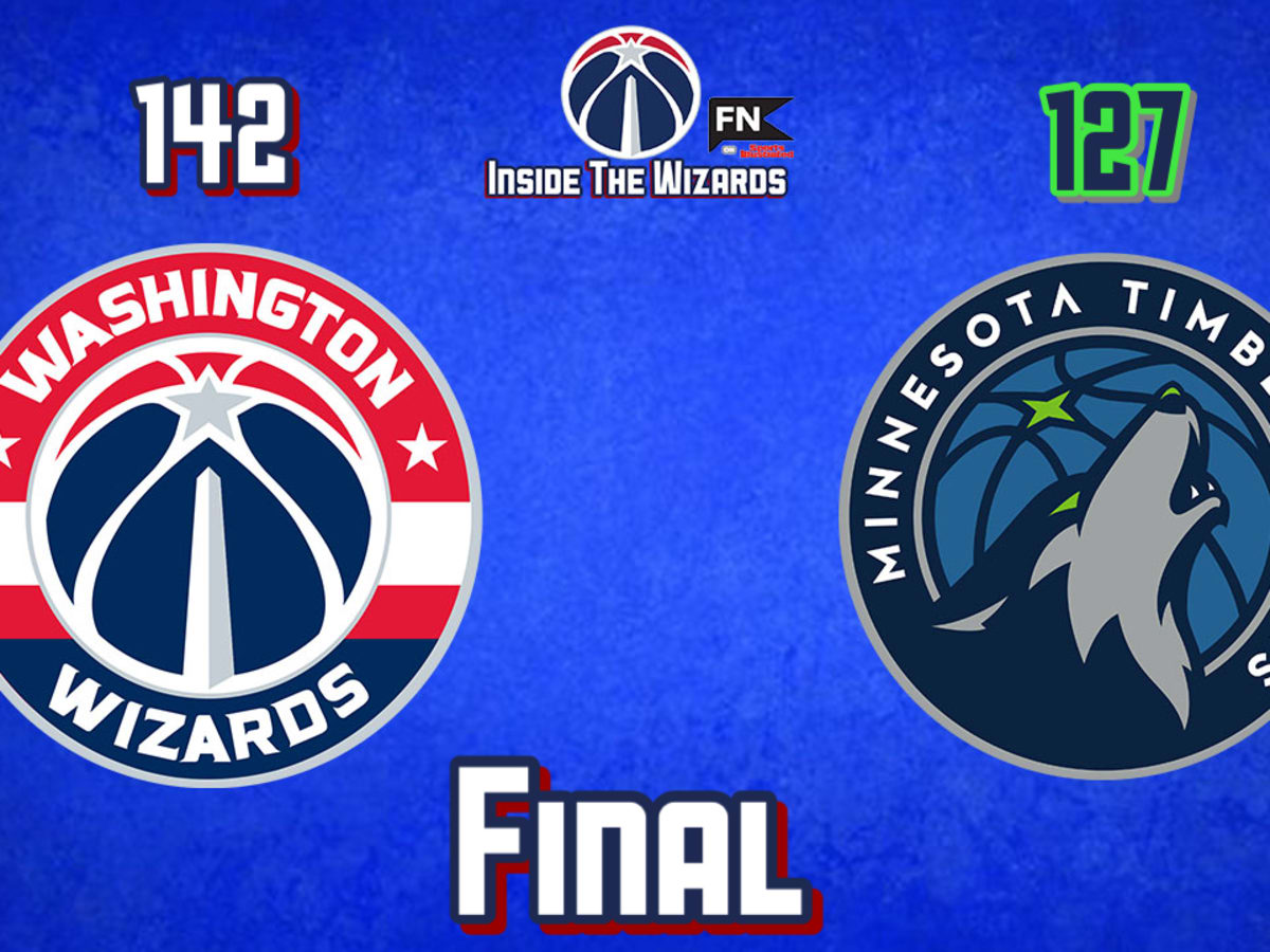 Washington Wizards and the Minnesota Timberwolves in action in