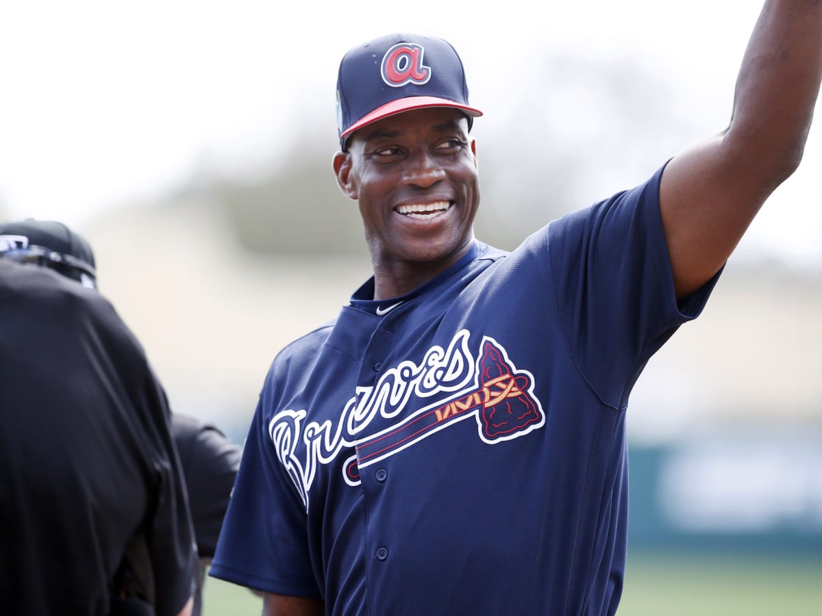 Fred McGriff of the Tampa Bay Devil Rays at Spring Training at the