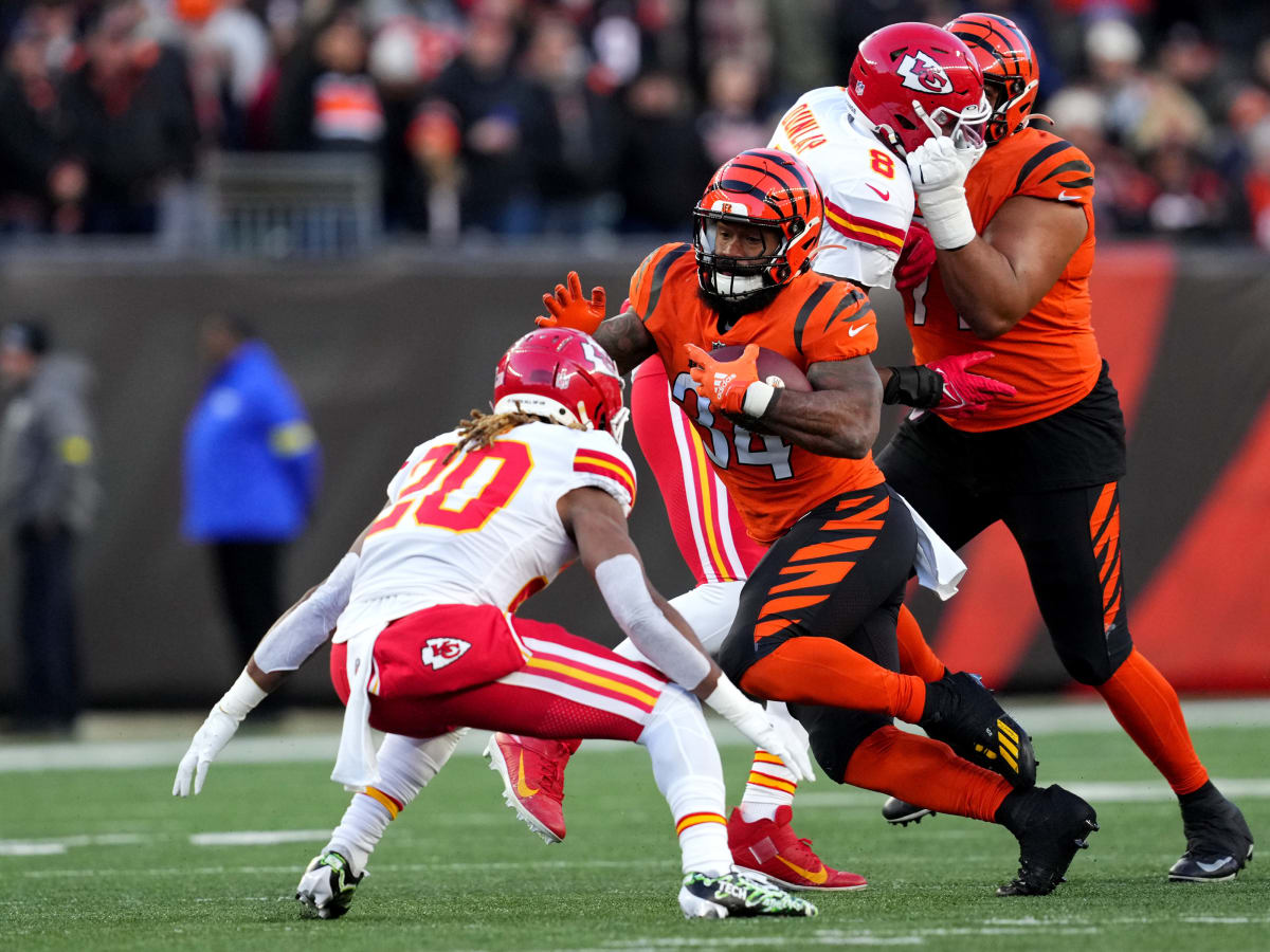 Kansas City Chiefs safety Justin Reid celebrates after their overtime win  against the Tennessee Titans in an NFL football game, Sunday, Nov. 6, 2022  in Kansas City, Mo. (AP Photo/Reed Hoffmann Stock