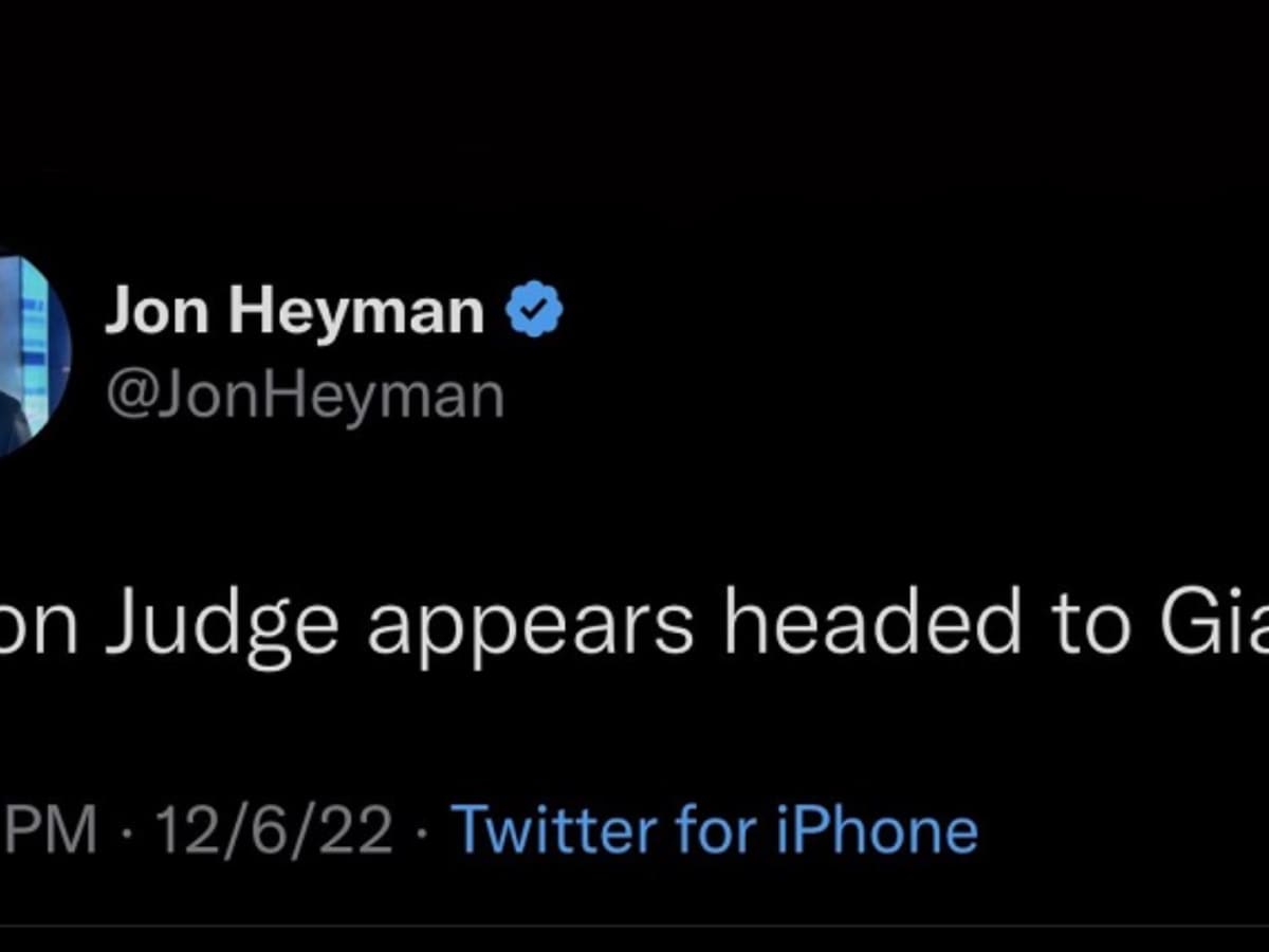 Jon Heyman Arson Judge appears headed to giants shirt, hoodie