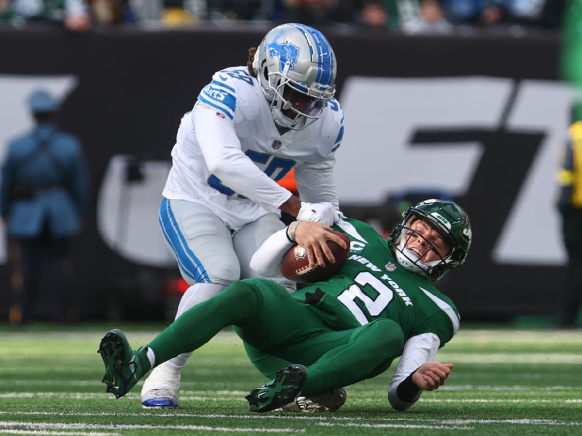 Detroit Lions linebacker James Houston runs a drill during an NFL football  practice in Allen Park, Mich., Monday, June 12, 2023. (AP Photo/Paul Sancya  Stock Photo - Alamy