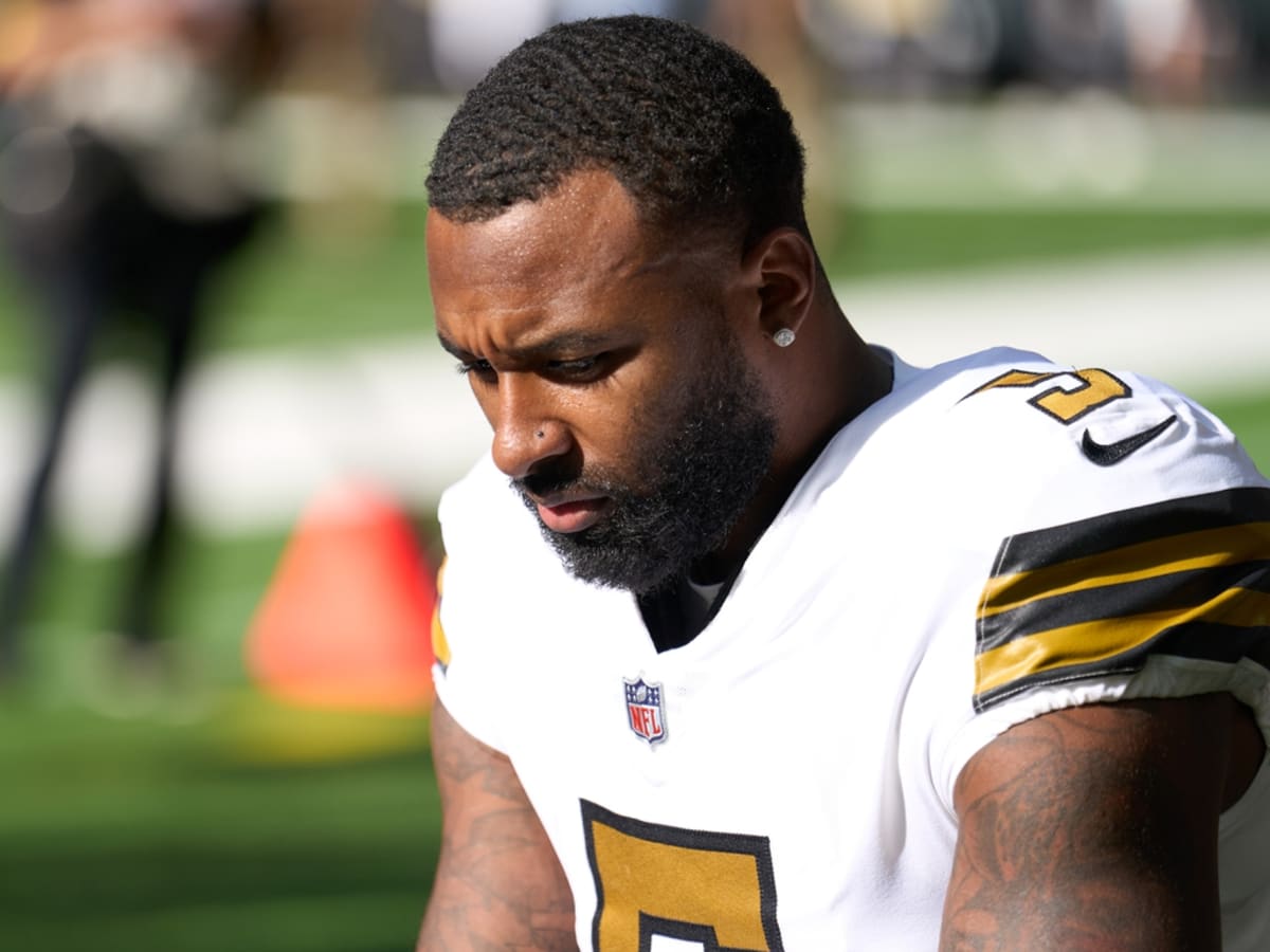 New Orleans Saints wide receiver Jarvis Landry (5) runs to the line during  an NFL football game against the San Francisco 49ers, Sunday, Nov.27, 2022,  in Santa Clara, Calif. (AP Photo/Scot Tucker