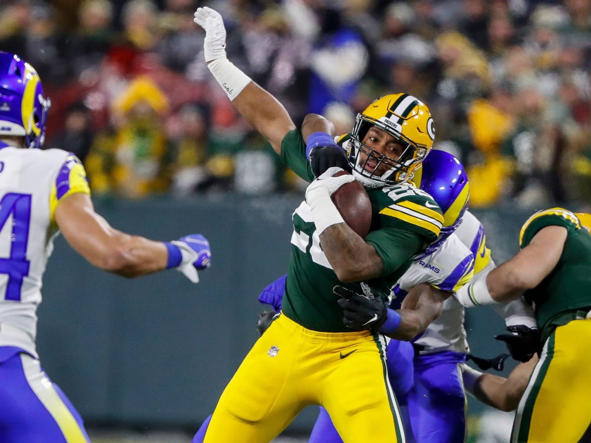 AJ Dillon injury: Packers RB banged up in second half vs. Eagles