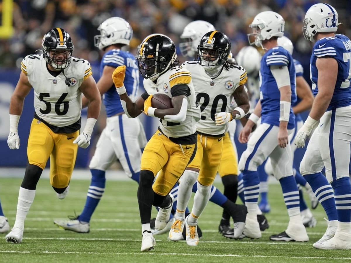 Pittsburgh Steelers cornerback James Pierre intercepts a pass from Denver  Broncos quarterback Teddy Bridgewater in the end zone during the second  half of an NFL football game in Pittsburgh, Sunday, Oct. 10