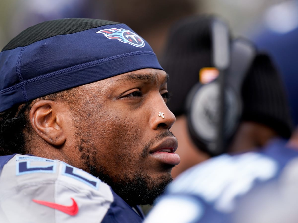 January 7, 2023: Tennessee Titans running back Derrick Henry (22) during a  game against the Jacksonville Jaguars in Jacksonville, FL. Romeo T  Guzman/CSM/Sipa USA.(Credit Image: © Romeo Guzman/Cal Sport Media/Sipa USA  Stock