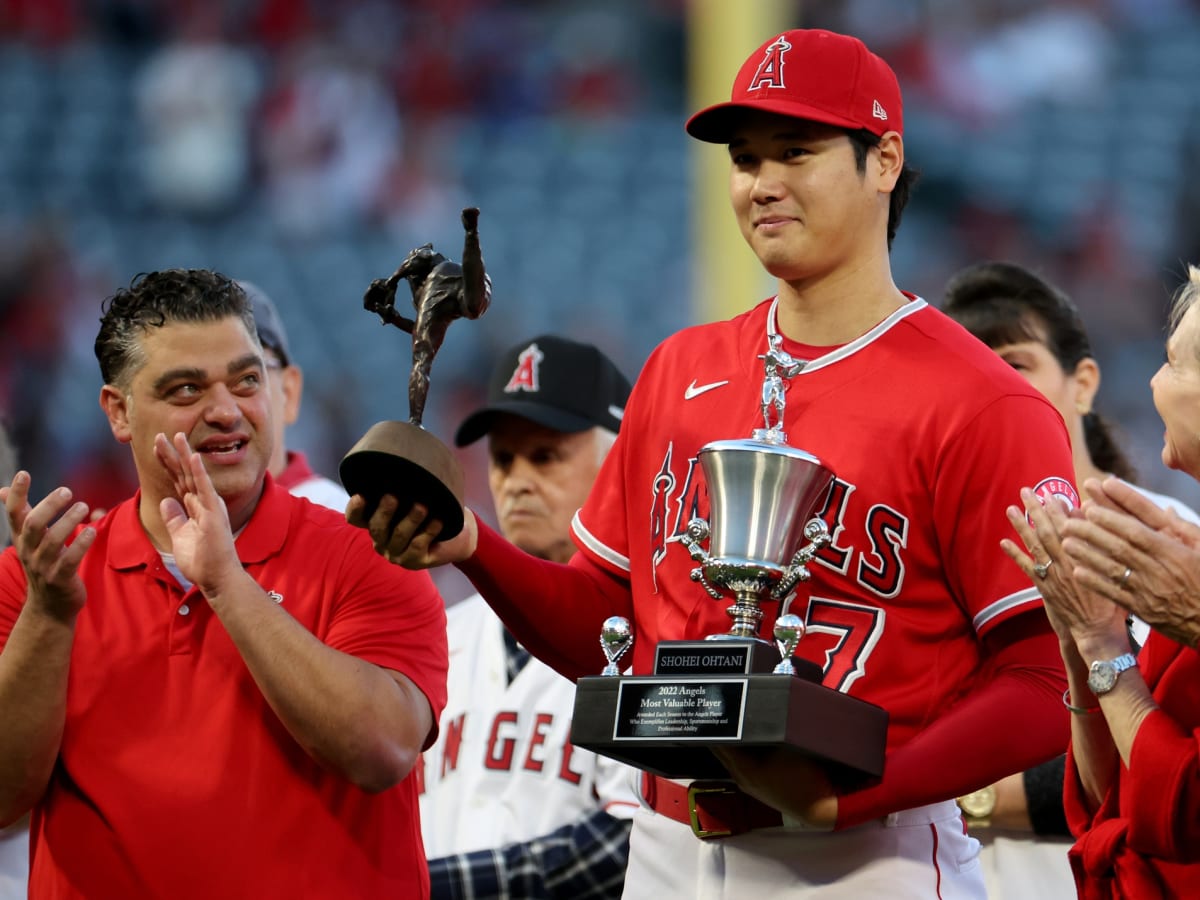 Shohei Ohtani received his AL MVP award tonight… along with every other  baseball award possible it seems 🏆