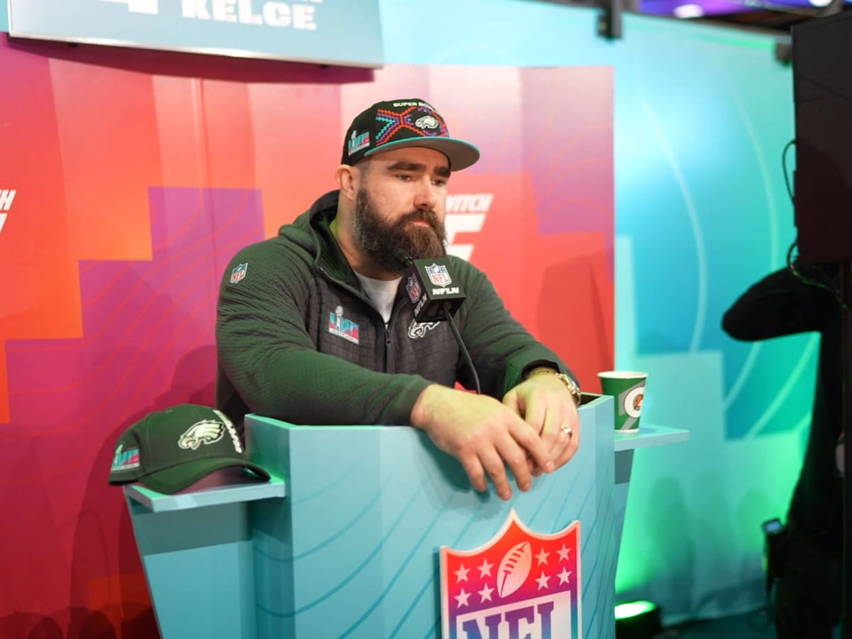 Jason Kelce gets emotional discussing his mother's Super Bowl week