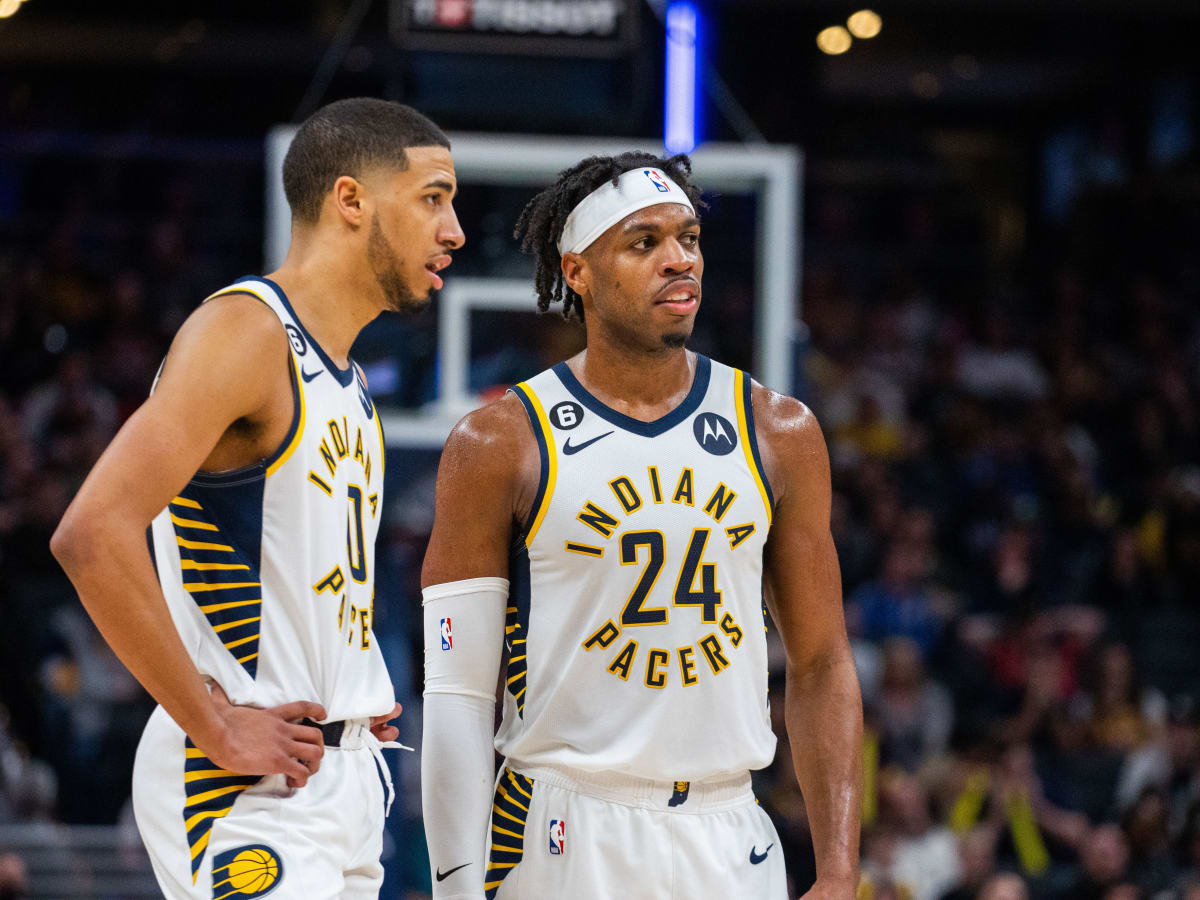 Indiana Pacers on X: what did Buddy Hield say to Tyrese Haliburton here?  😂 #PacersSummer  / X