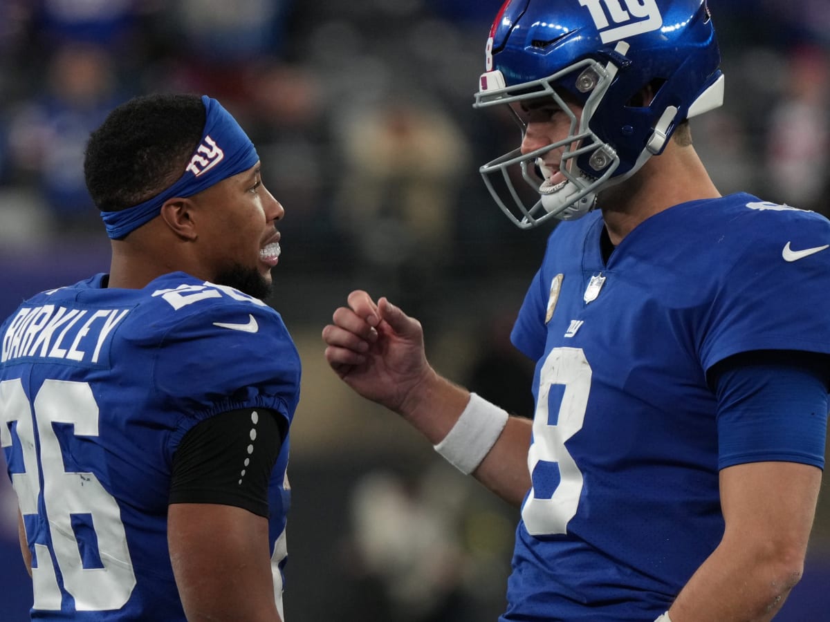 Saquon Barkley fantasy football stats: Daniel Jones, Sam Darnold each have  more rushing yards than Giants RB - DraftKings Network