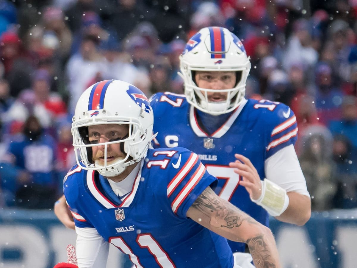 Josh Allen reacts to Cole Beasley reunion