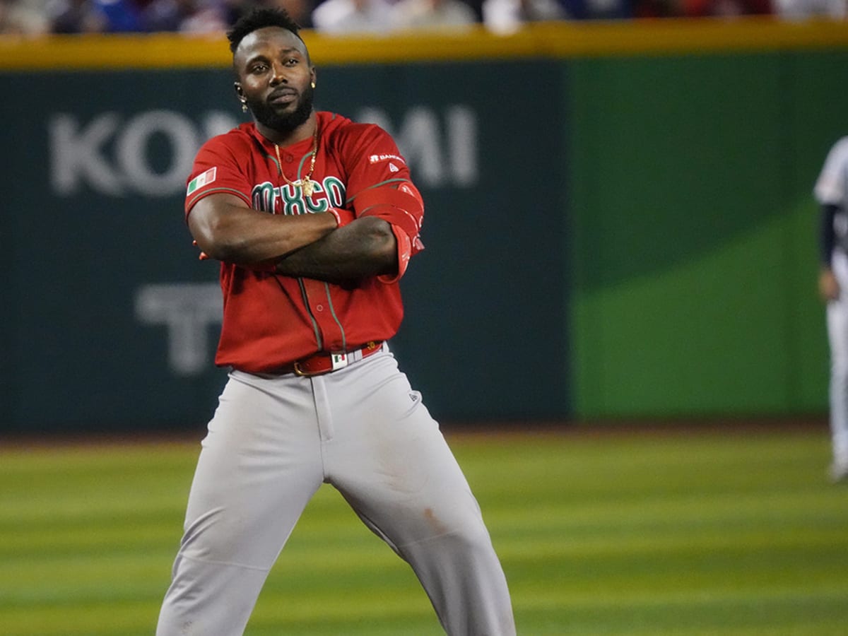 Randy Arozarena celebrates after RBI double! #Mexico #WBC #Rays #shorts 